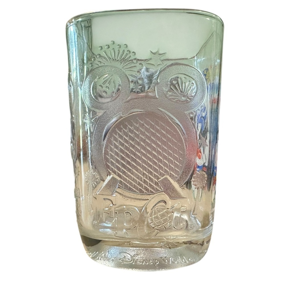 Mickey Mouse Walt Disney World Parks 3D Square Cups 2000 McDonalds Glass​​​​ - Picture 2 of 10